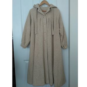Gallery Vintage Long Cape Coat with Hood